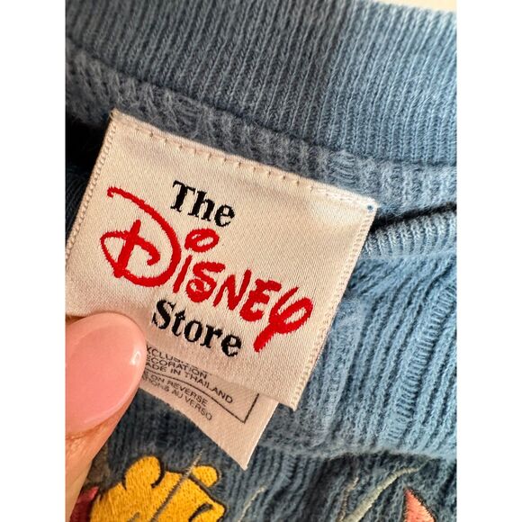 Vintage Disney Winnie the Pooh Piglet Blue Sweatshirt Vacation Wear M - Picture 6 of 7